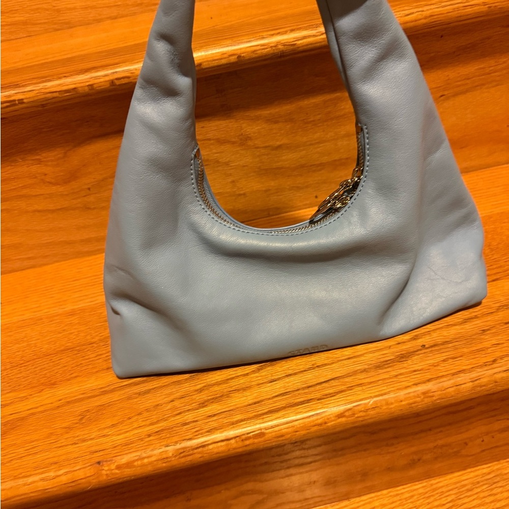 Elegant Blue Leather Hobo Bag